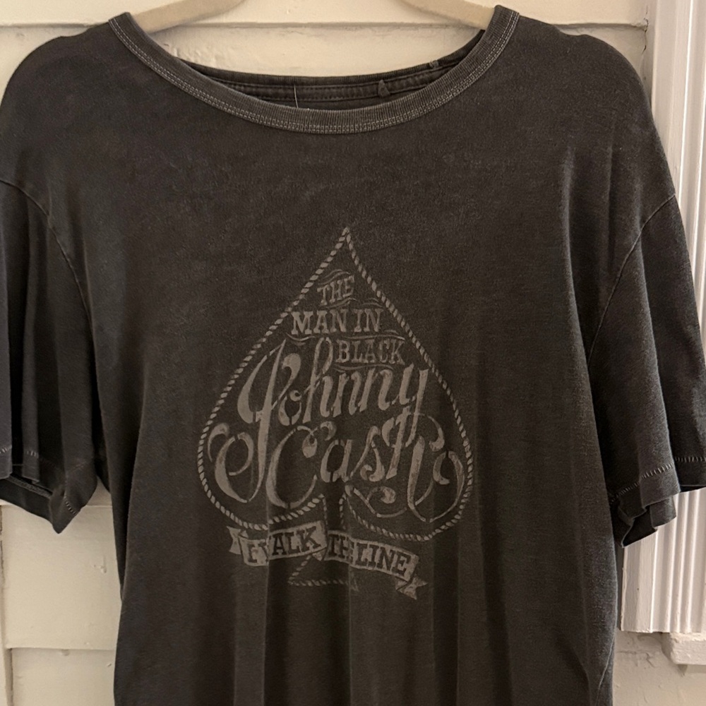 Lucky Brand Johnny Cash Gray Graphic Tee